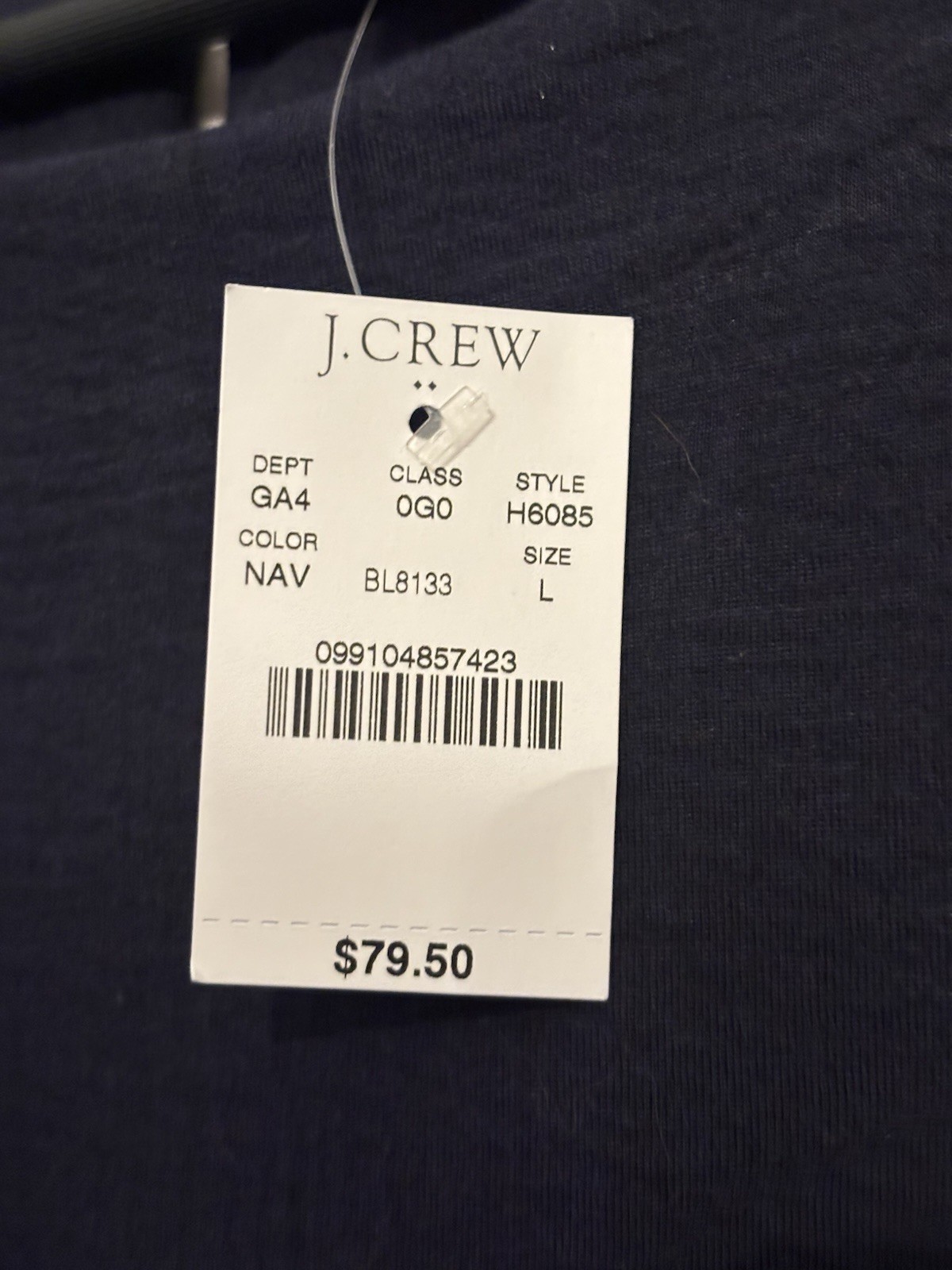 J.Crew Women’s Navy Ruffle Bell-Sleeve Shift Dress Cotton Blend Large New $79.50