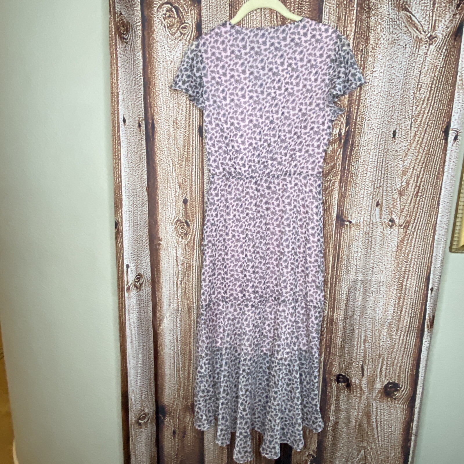 Sam Edelman Women’s Lined Flutter Sleeve V-Neck Midi Party Dress Size 2 Side Zip