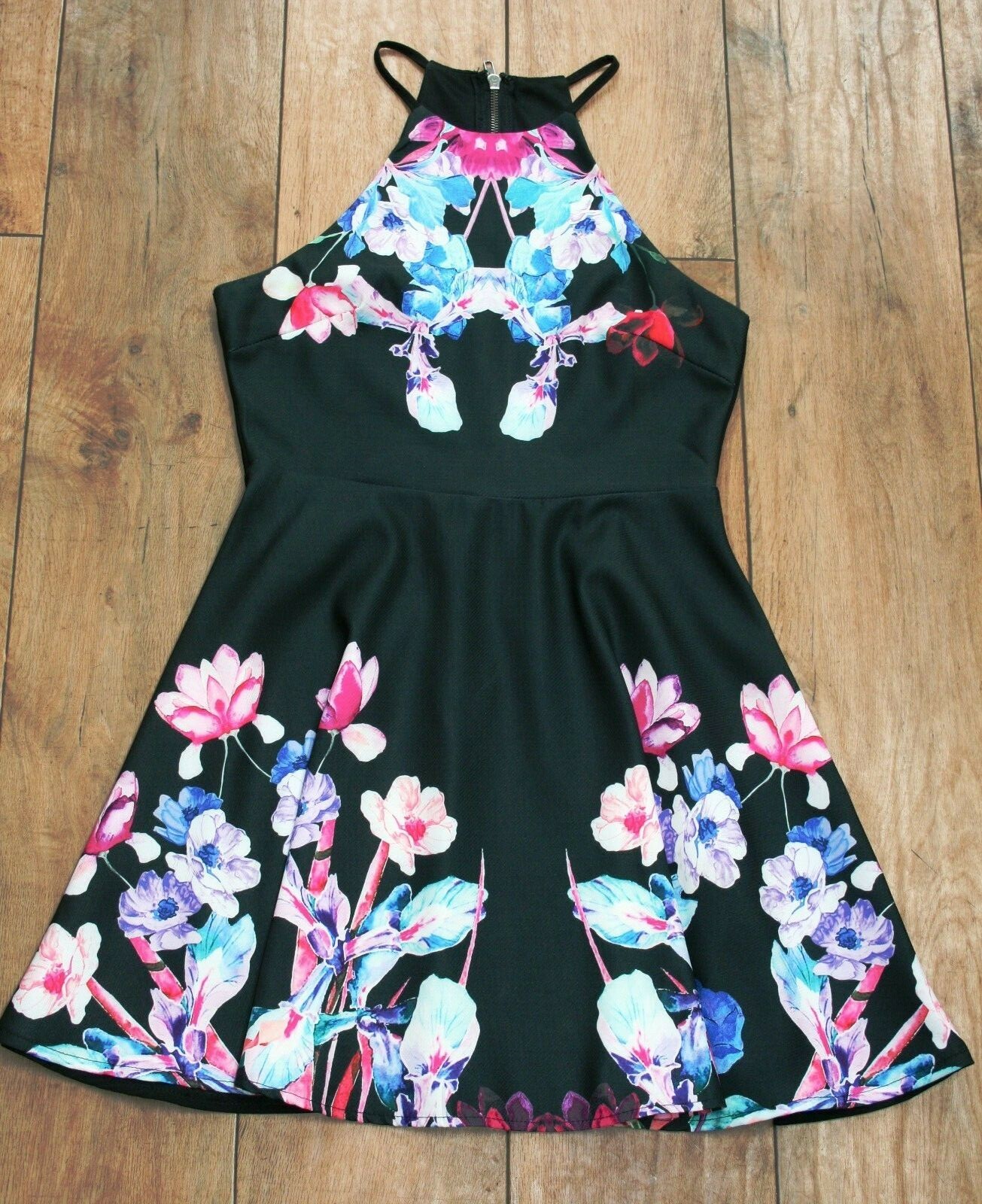 NEW! GINGER FIZZ strappy skater sundress SIZE 10 scuba party holiday evening