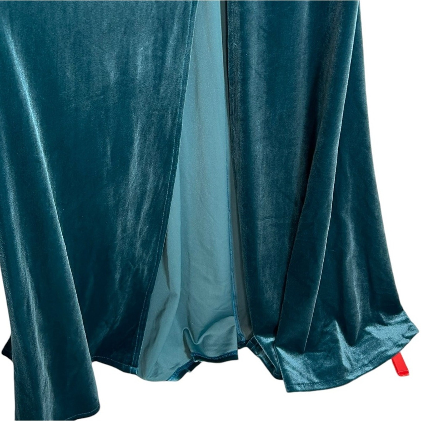 LOVELY Velvet Halter Maxi Gown with Slit in Dutch Blue Size 8