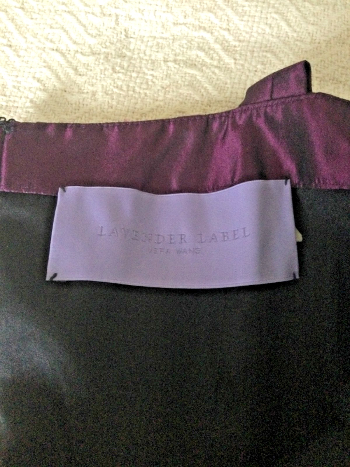 VERA WANG Lavender Label Purple Silk Cocktail Mini Dress 8 Straps Lined Zip