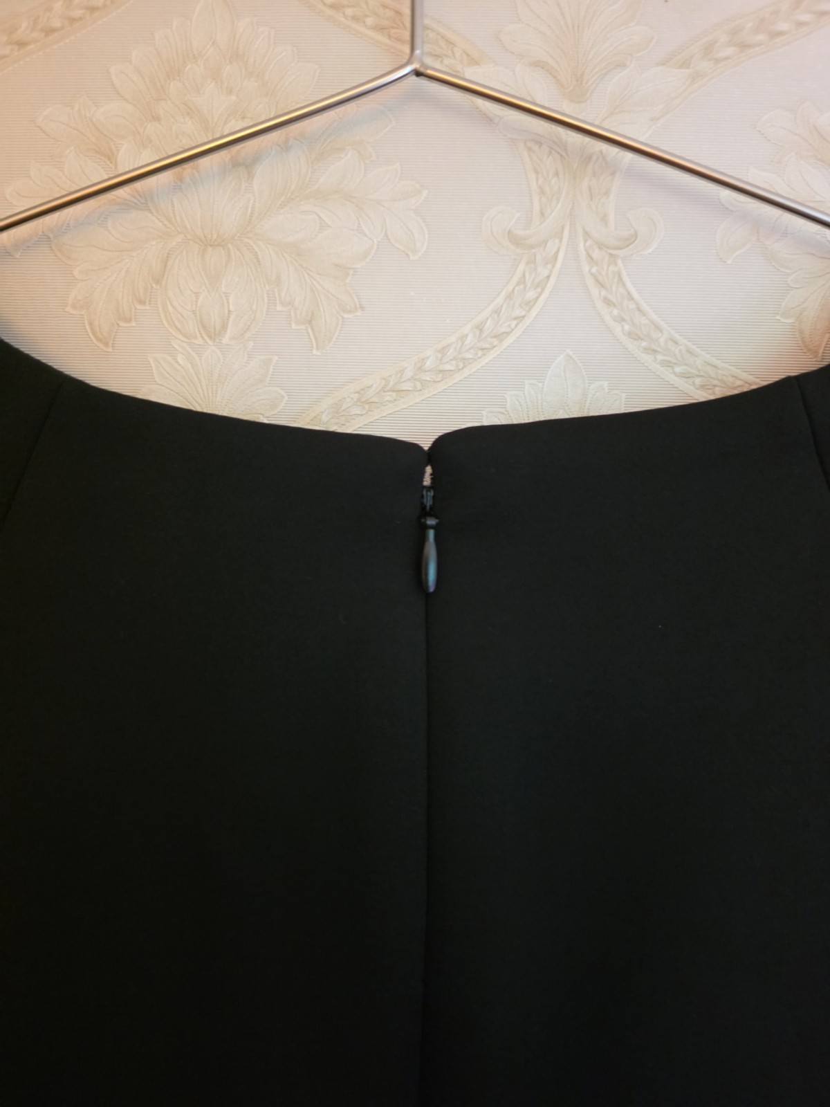 Calvin Klein Black Sheath Dress Snake Pattern Down Front Back Zipper Size 18W