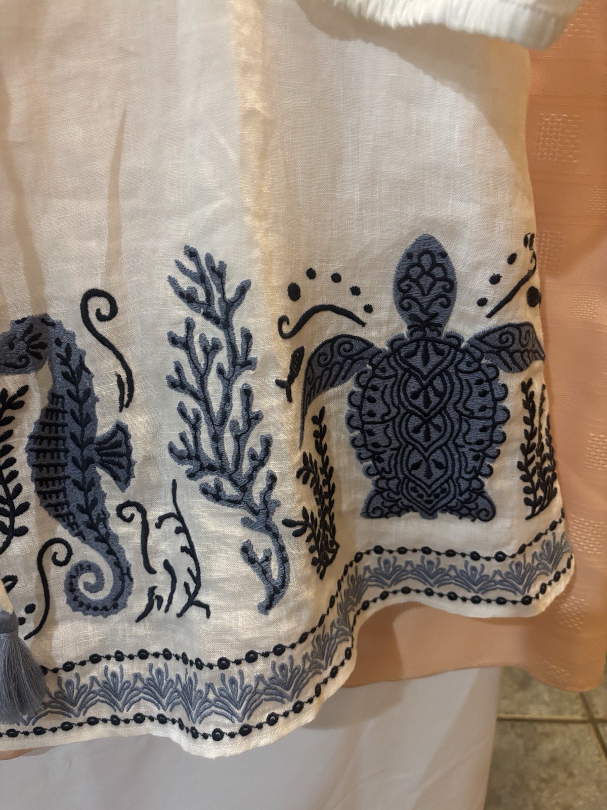 Spartina 449 Hamilton Embroidered Sea Life Wynona Dress NWT Size XL