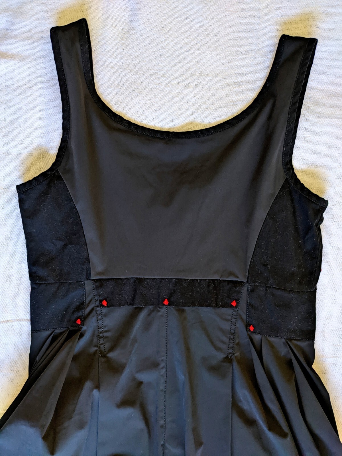 Black red layered look pockets punk gothic lolita vampire witch rave dress L