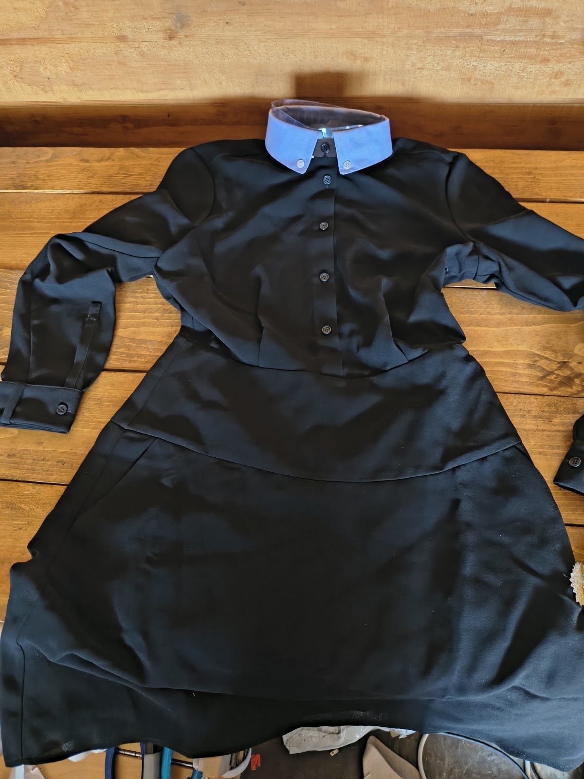 NEW COACH BLACK LONG SLEEVE CAREER BUSINESS DRESS REMOVABLE COLLAR SIZE 4 $495