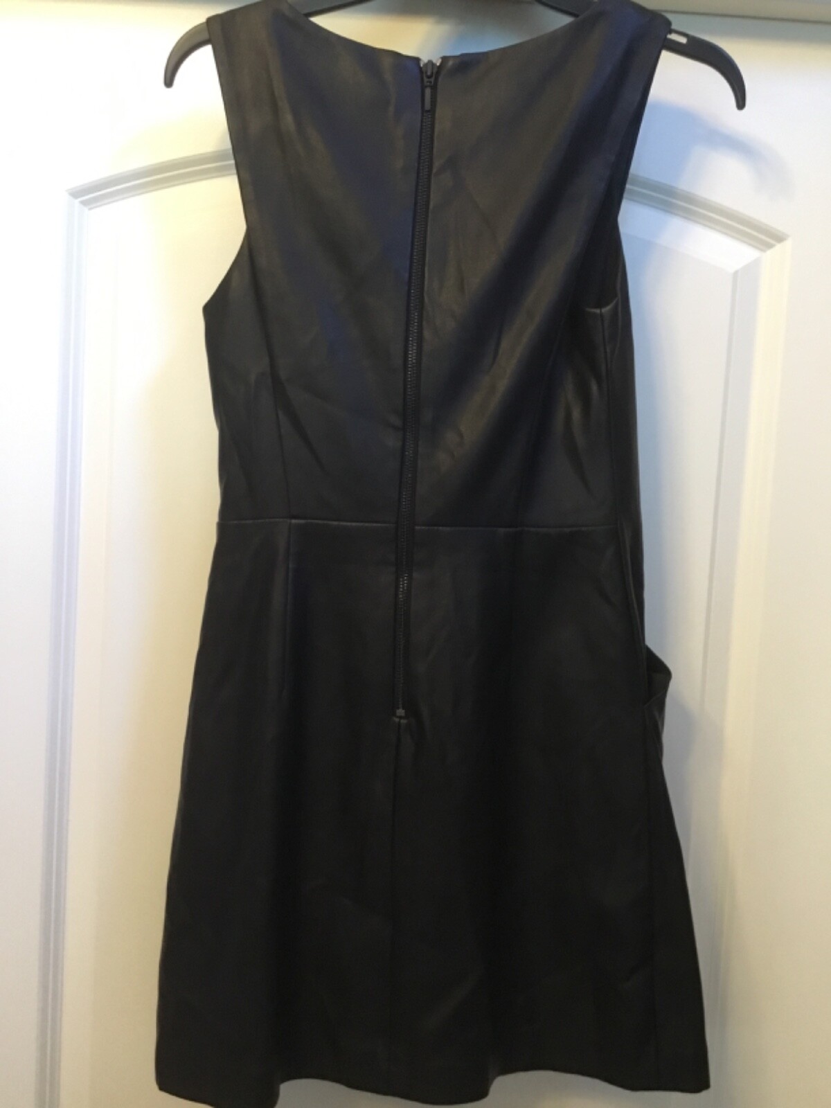 A/X Armani Exchange black faux leather shift dress – Size 2 – Sleeveless – NEW