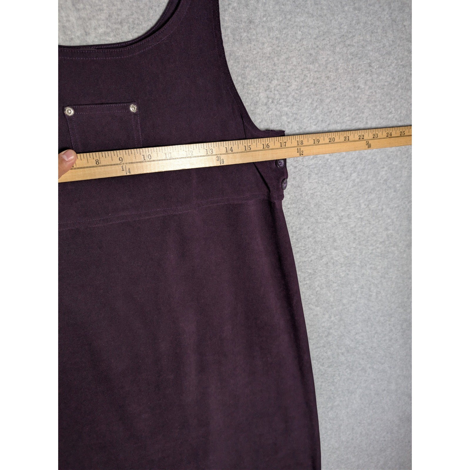 Pinafore Maxi Dress Medium Dark Purple Whimsigoth Sleek 90s Style Side Slits VTG