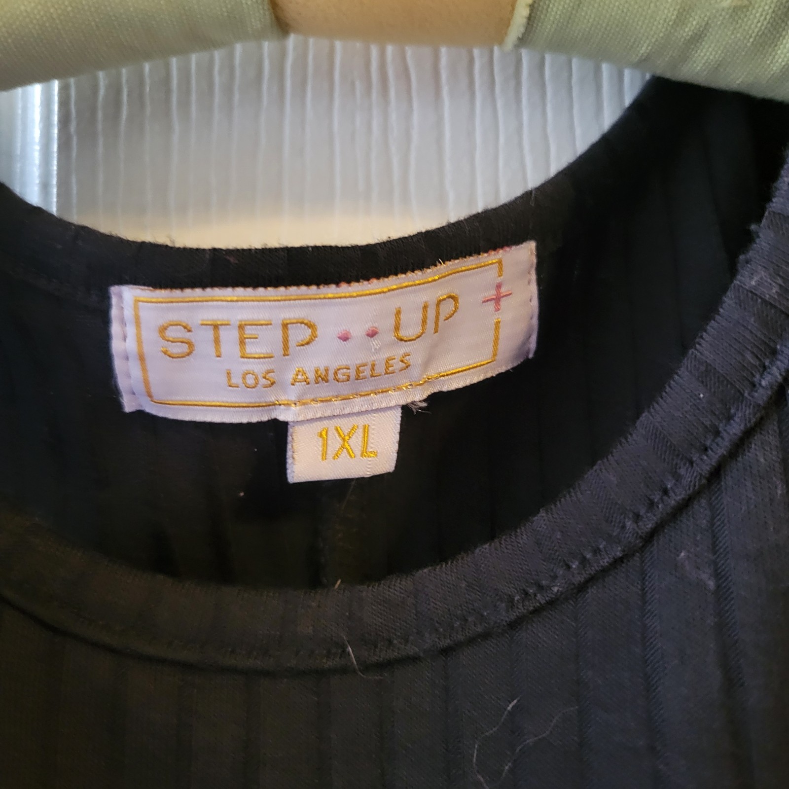 Step Up Black Open Shoulder Mini Dress, 1XL