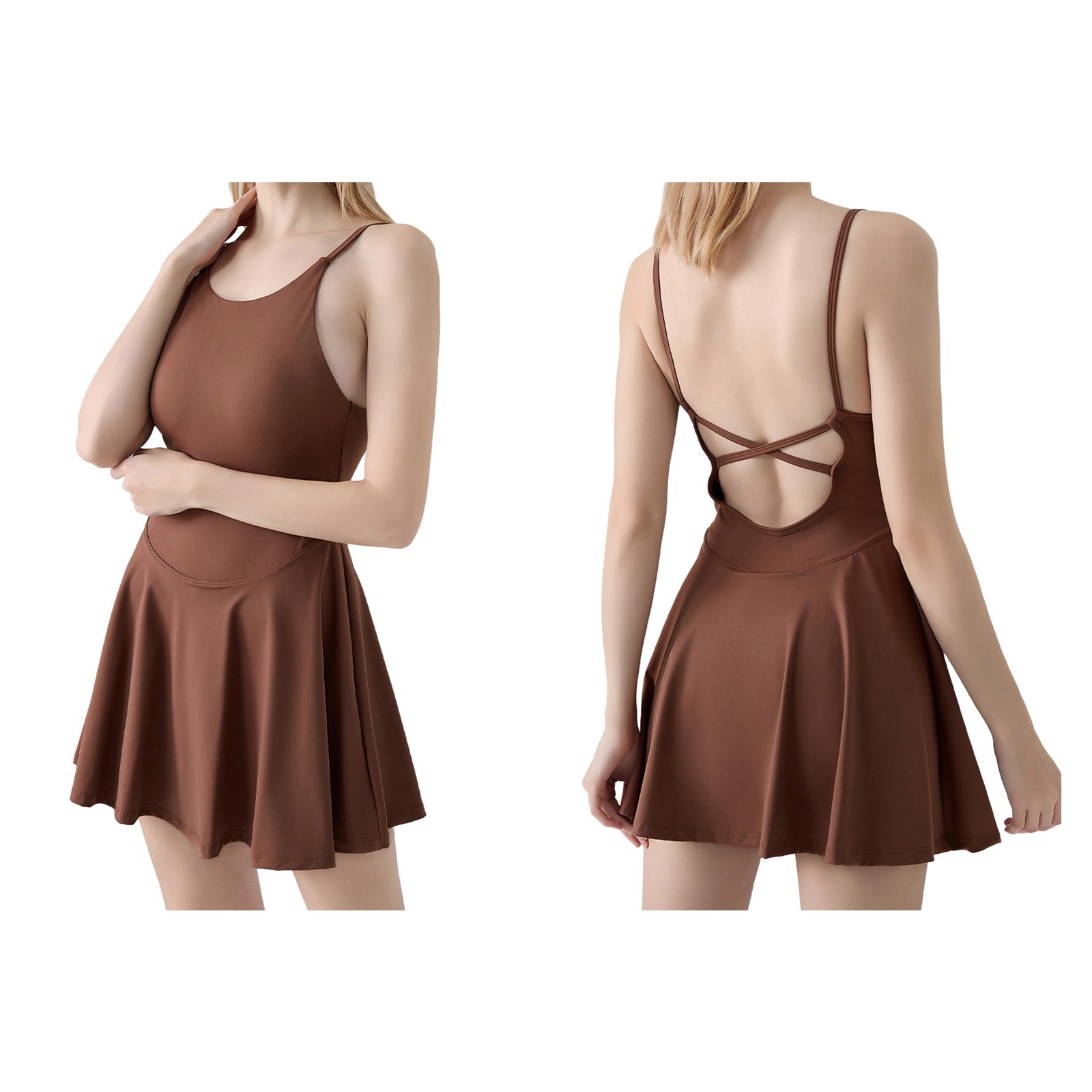 Golf Tennis Dress Daily Sports Dress Badminton Yoga Dress Gym Camisole Dress