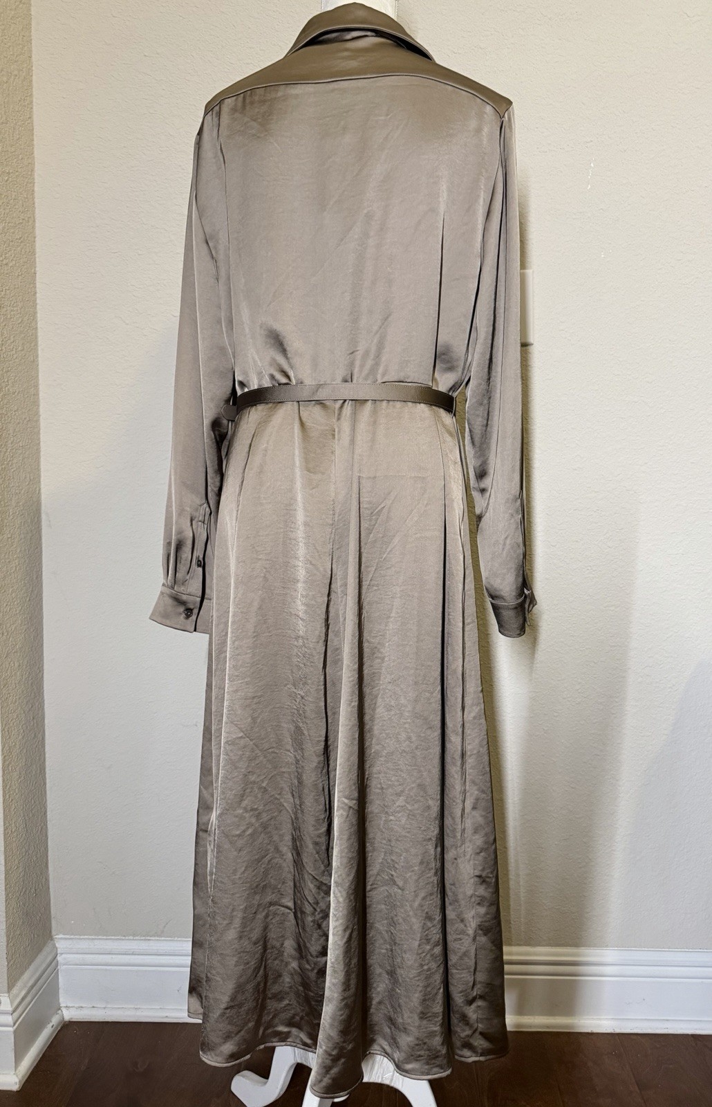 NWT $2690 Ralph Lauren Collection Aniyah Washed Charmeuse Day Dress Sz 16