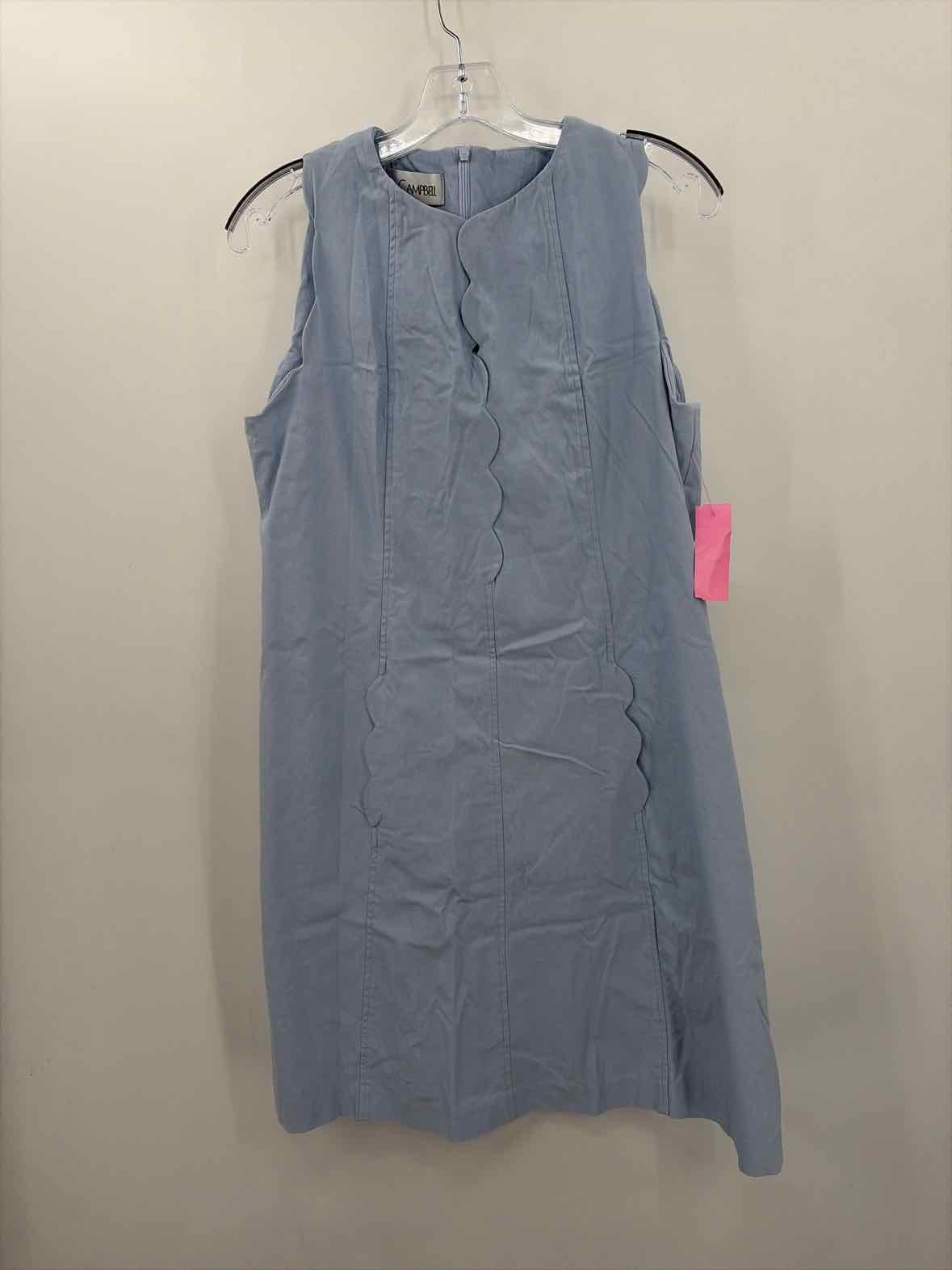Pre-Owned Sara Campbell Blue Size 12 Knee Length Sleeveless Dress