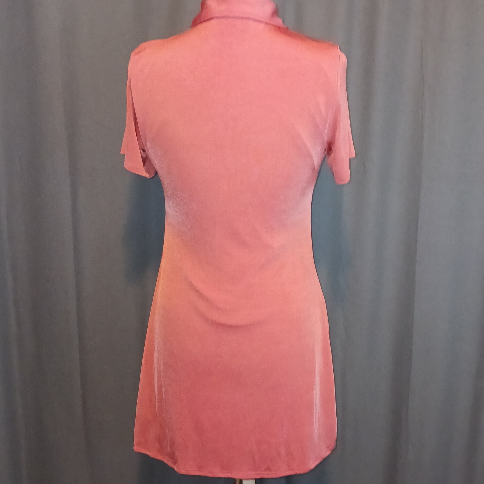 And Now This Rust Orange Ruched Button Down Mini Dress Medium