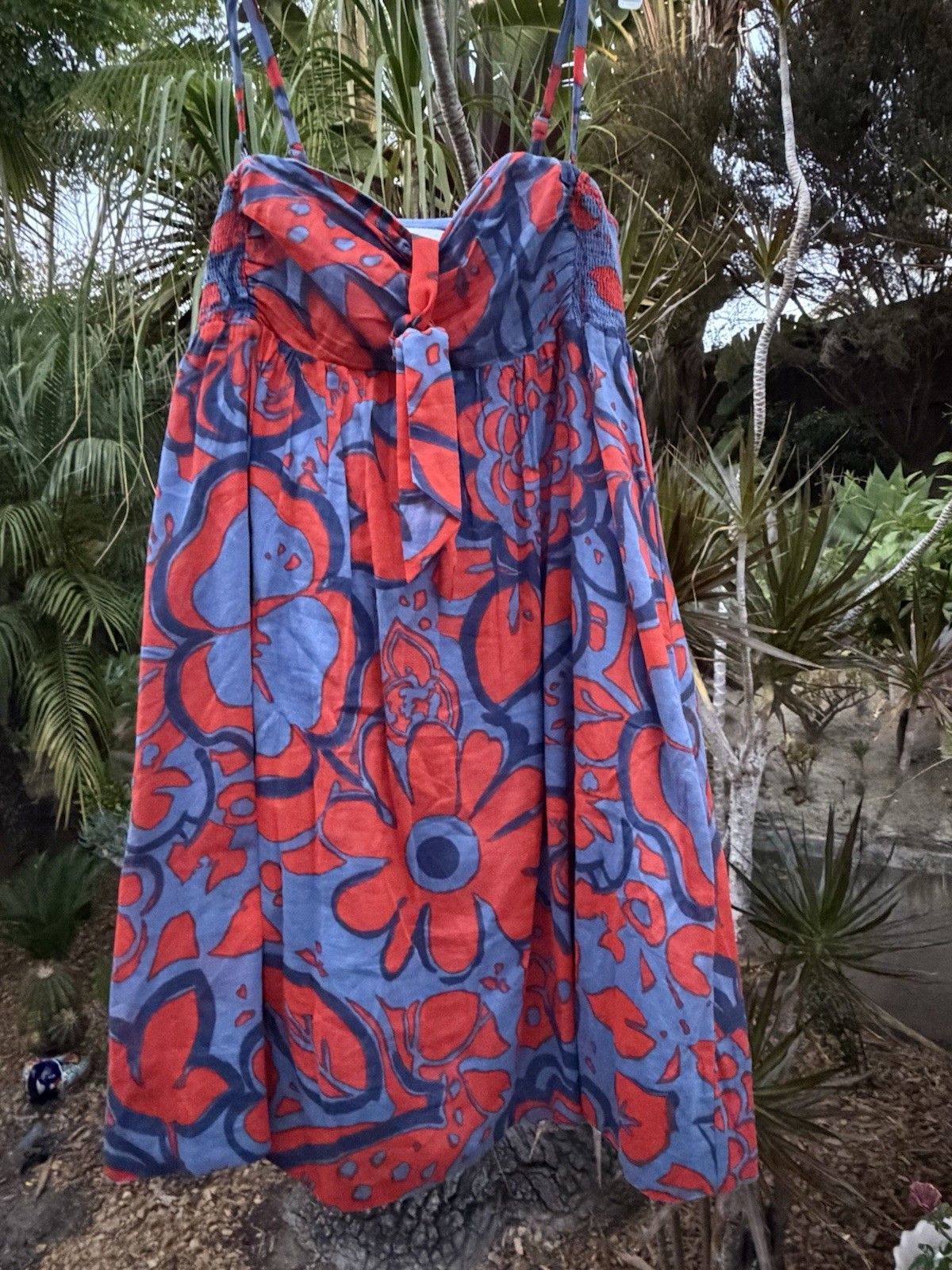 ANTHROPOLOGY HD IN PARIS FLORAL VIBRANT PRINT 100% COTTON DRESS SZ. 6