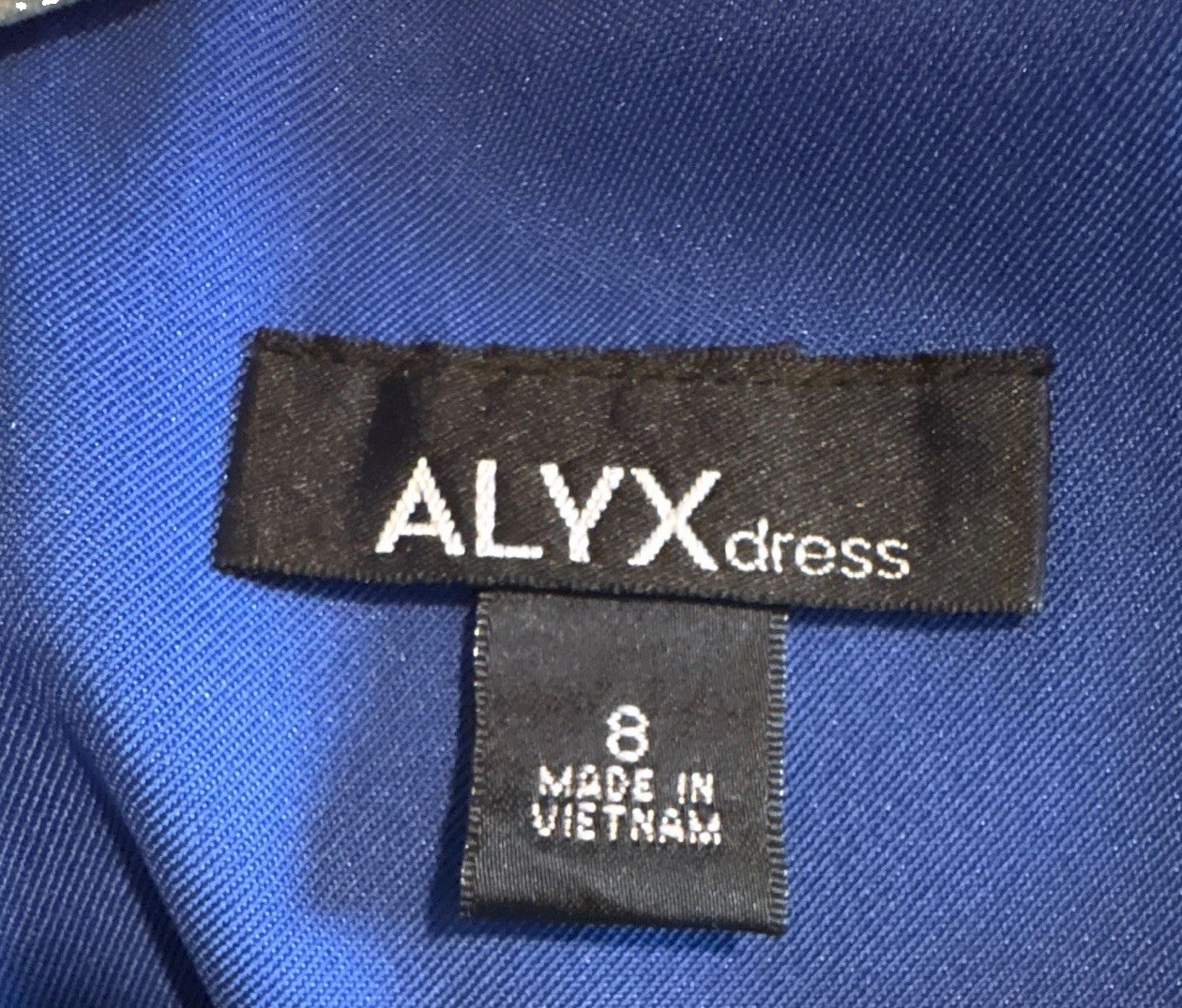 ALYX Dress Electric Blue Solid Sheath Knee-Length All Season Dress Size 8