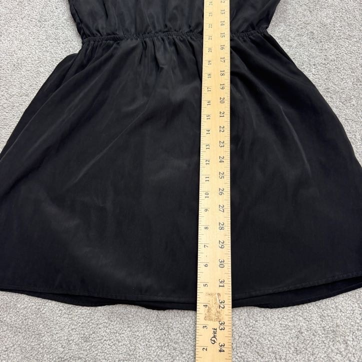Pink Republic Cut Out A-Line Mini Dress Women Medium Black Elastic Waist Classic