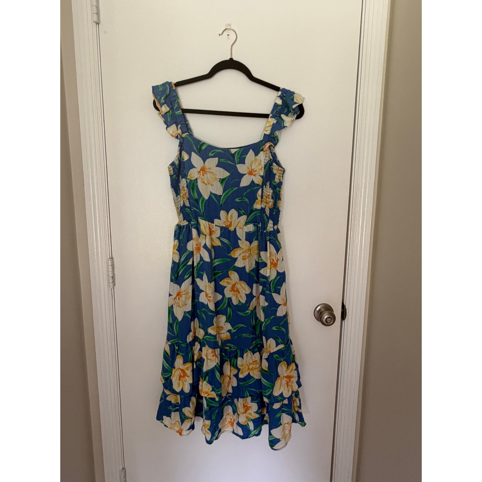 Draper James Dress Flutter Sleeve Midi Dress Size Medium
