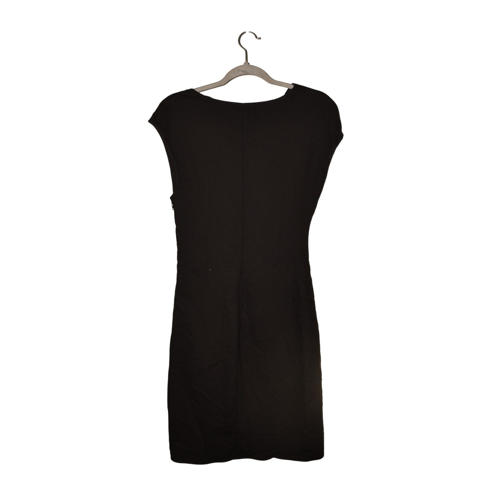 HELMUT LANG $375 Black Cowl Neck Ruched Sleeveless Sheath Dress Size 2