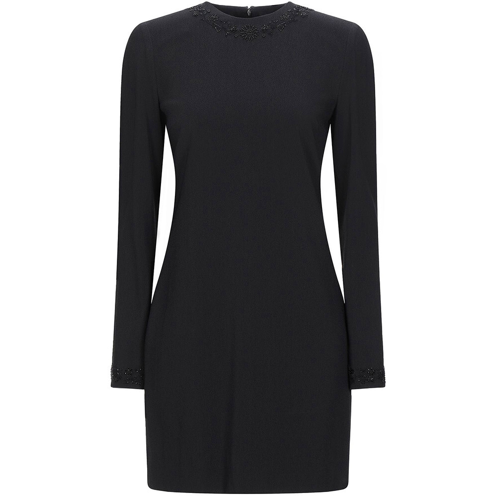 DSQUARED2 Dress Floral Beaded Mini Dress Black Size 42 – RP £1495.00