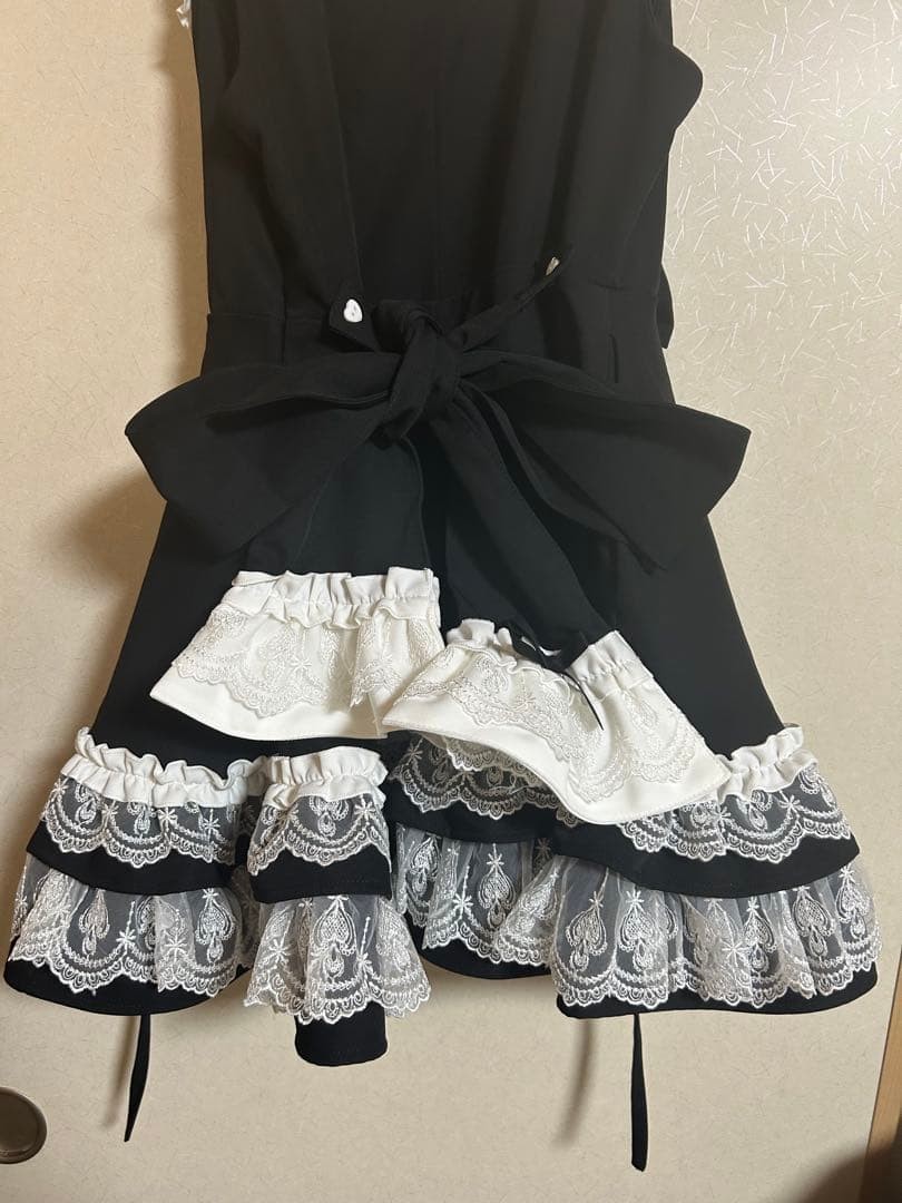 DearMyLove Emily Millefeuille Jumper Skirt Black