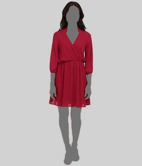 Brigitte Bailey Women’s Pink 3/4 Sleeve V-Neck Shift Dress Size L