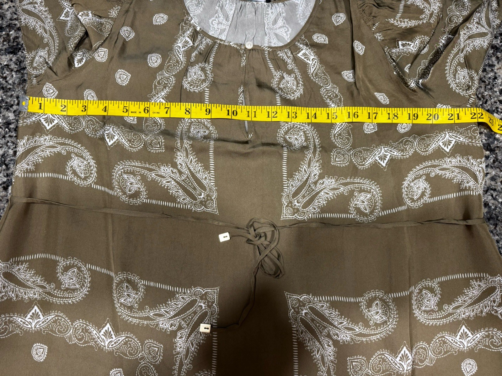 J. CREW $238 Belted GREEN Viscose Drapey Tie-Waist Maxi Dress in Bandana Print M