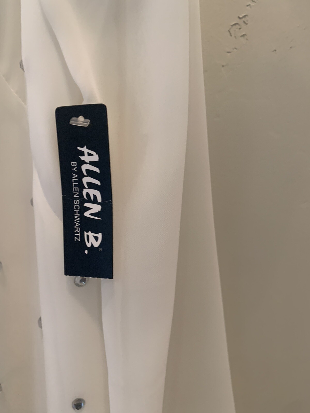 NWT Allen B Ivory Sequined Shift Dress, Size 10
