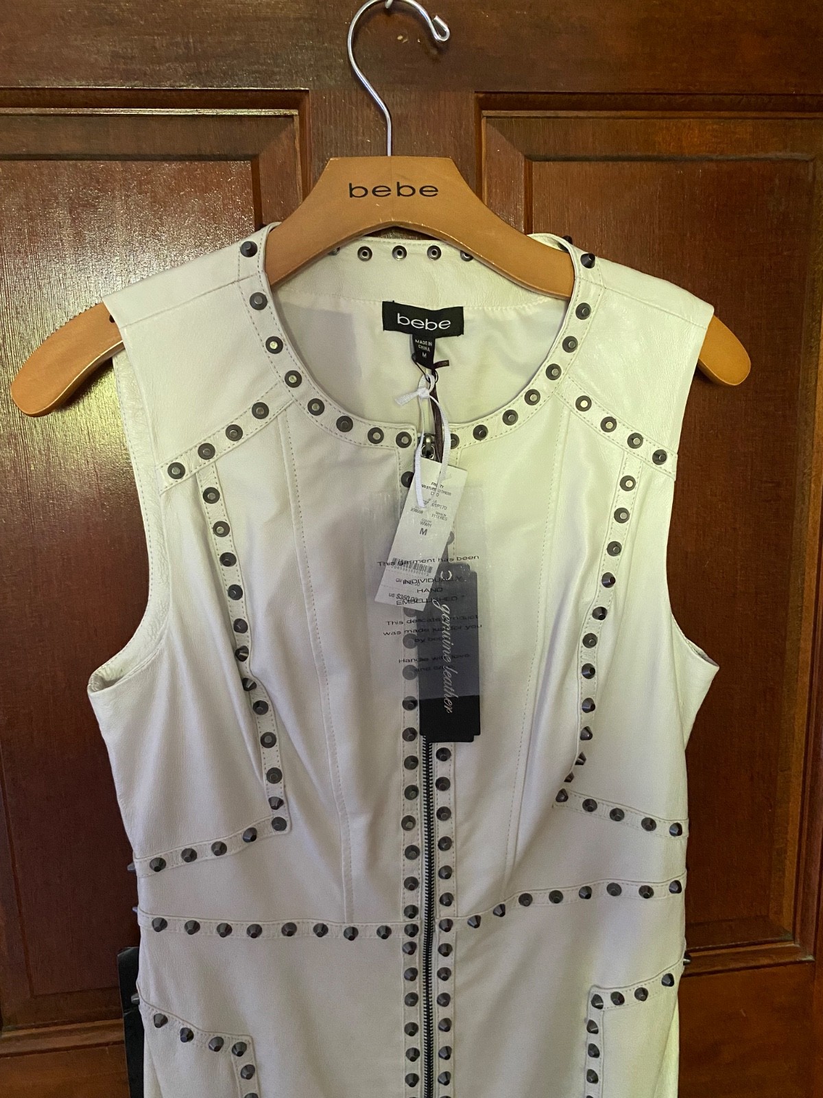 Bebe Studded Leather Women Dress