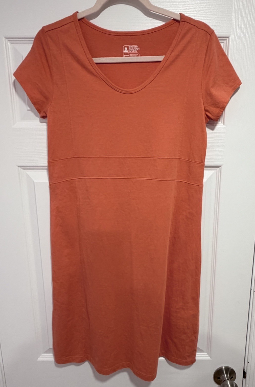 Eastern Mountain Sports EMS coral orange scoop neck tee dress outdoors medium