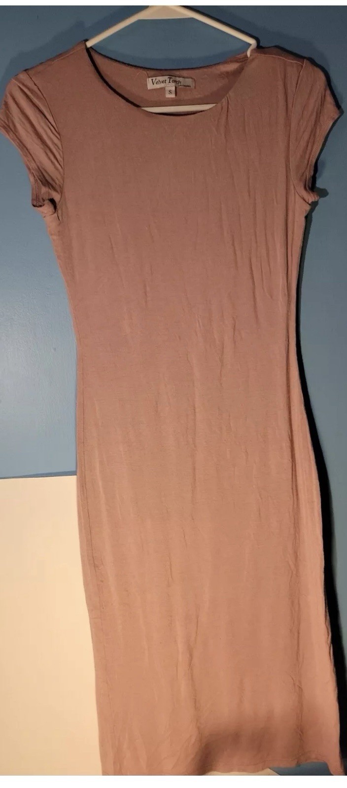 Women’s Velvet Torch Pink Sleeveless Dress Size M