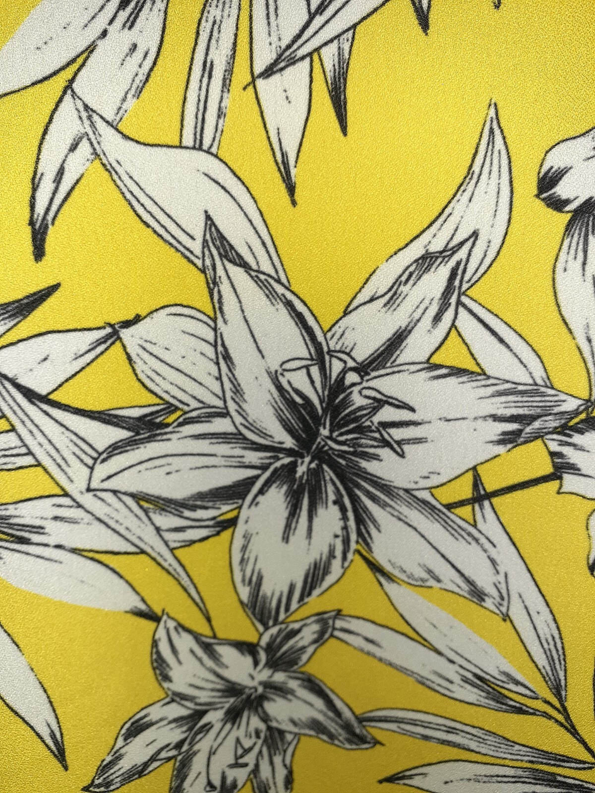 BEIGE BY ECI Size M Shift Dress Black Yellow White Floral 3/4 Sleeve Pockets