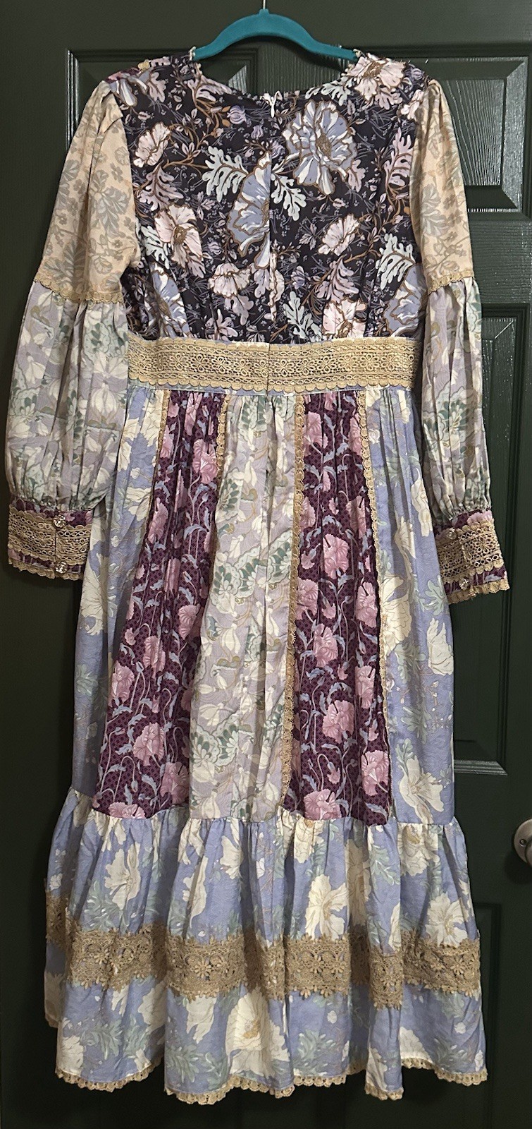 Redtag Woman Boho Floral Patchwork Maxi Dress Lace Trim UK 14/US 10 NWT
