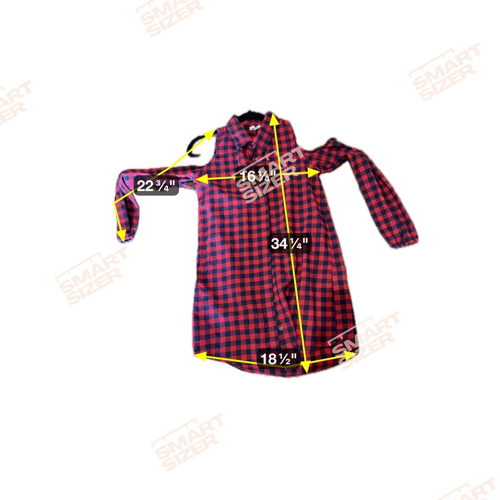 Sky and Sparrow Red Plaid Dress Collared Button Down Long Sleeve Cold Shoulder S