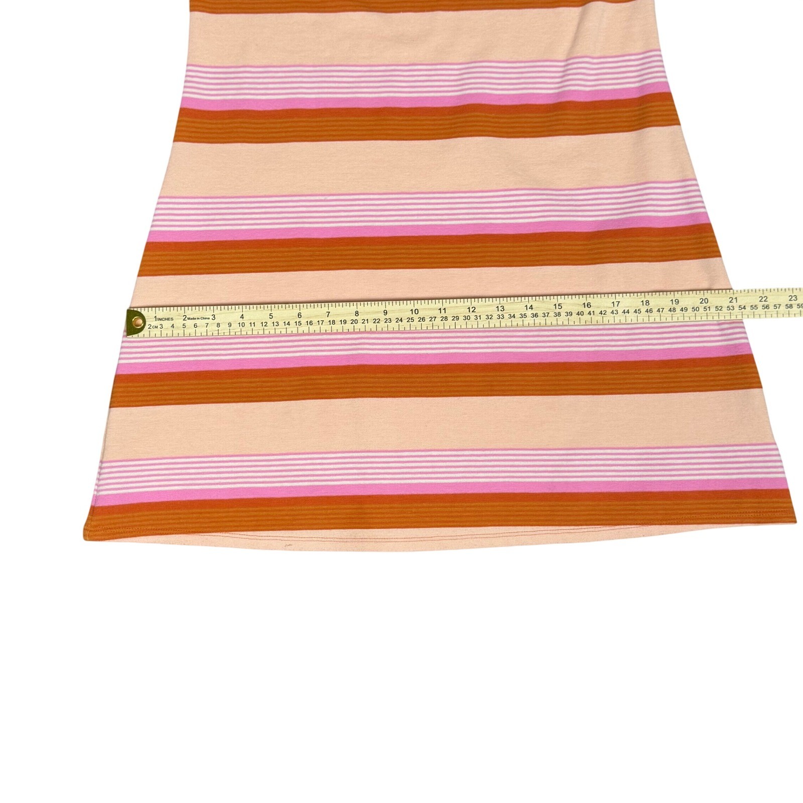 American Eagle Striped Camisole Mini Dress Womens Large Orange Pink Sleeveless
