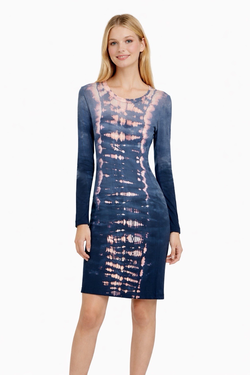 Gypsy 05 Bamboo Tie Dye Long Sleeve Bodycon Dress Women’s Size S Knee Length