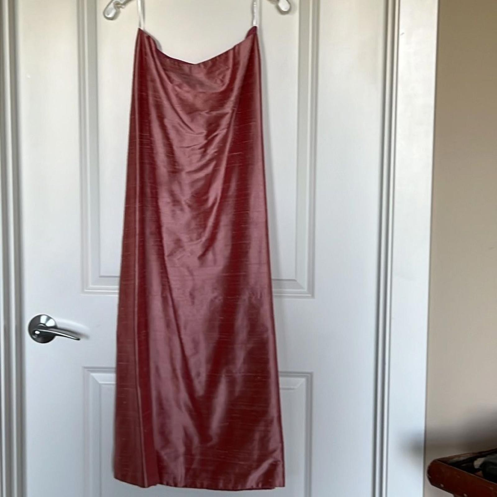 Vintage 95 Silk Dupioni 2pc Formal Evening Set Rose Mauve Sz 8