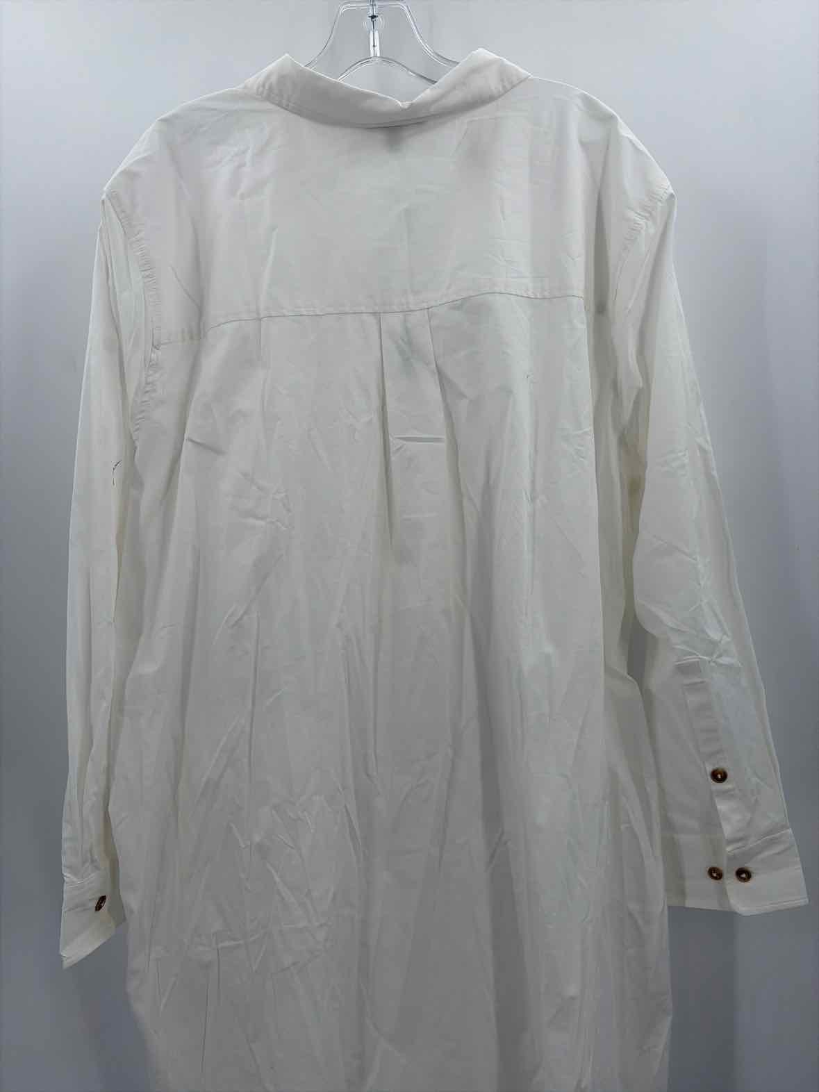 Universal Standard White Size Large Button Down Maxi Long Sleeve Dress