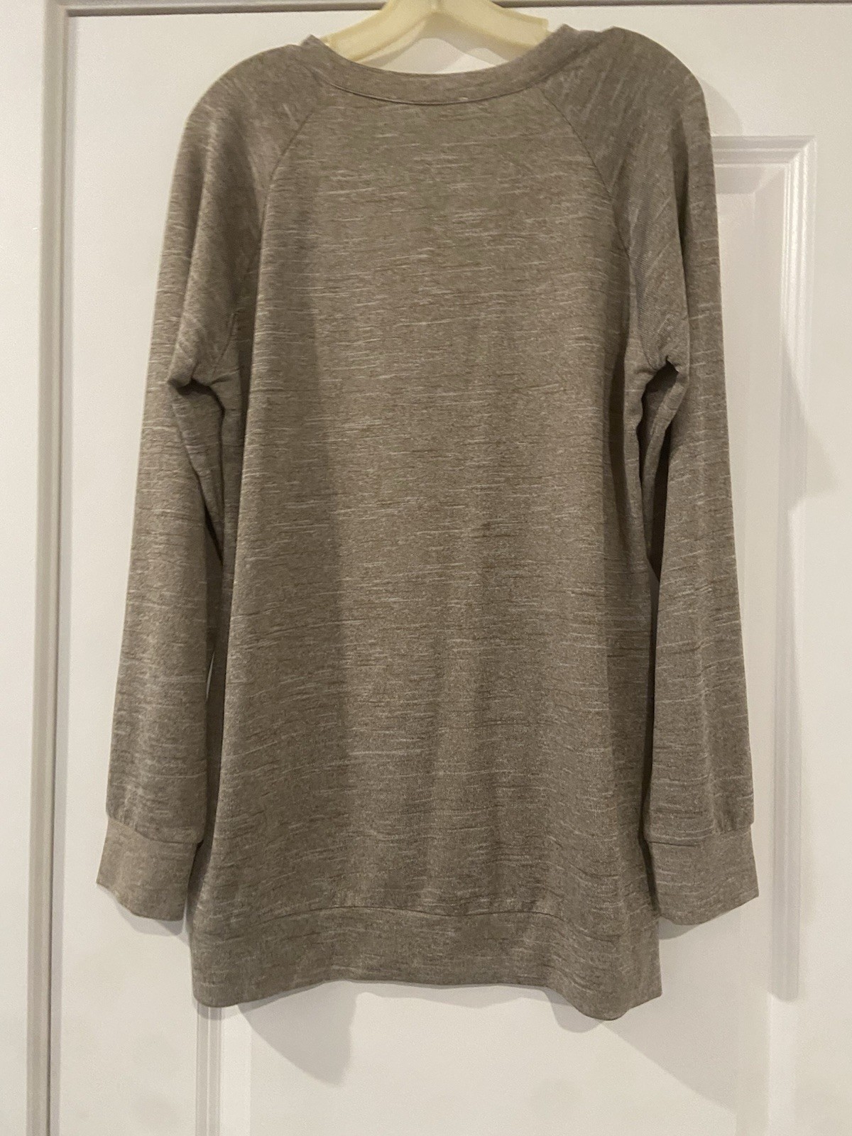 Wonderland by Orange Size L Tunic Sweater Dress Heather Tan