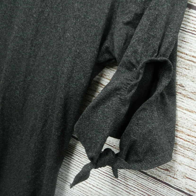 B Famous Dress Womens Size Small Grey Thin Knit Bodycon Dress w/ Necklace New