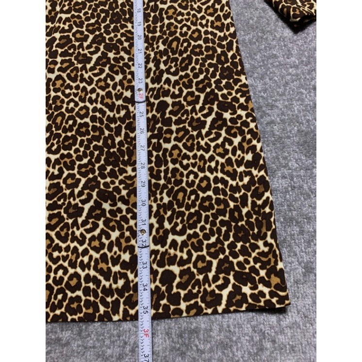 J.Crew Leopard Print Long Sleeve Shift Dress K2150 Brown Tan Womens 12