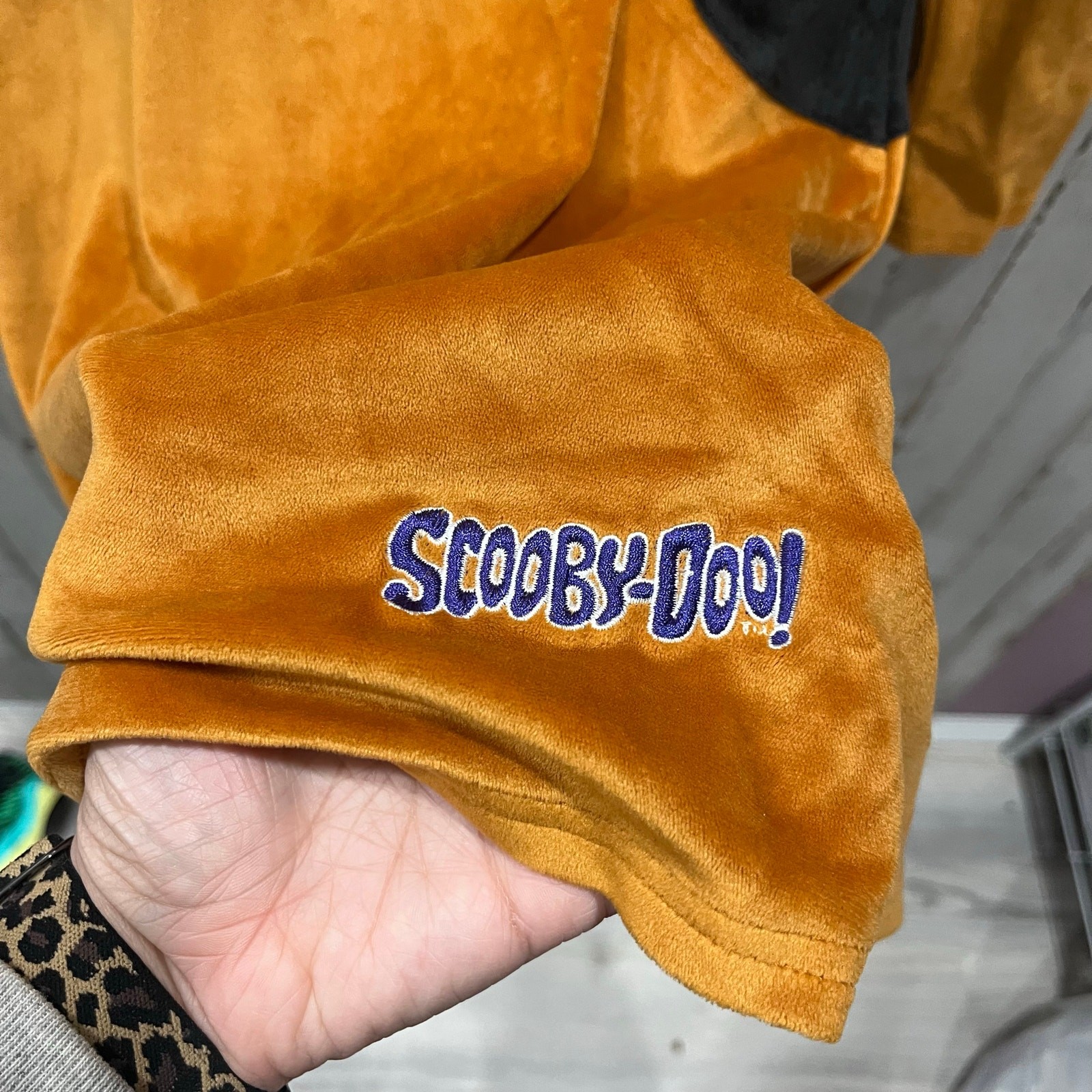 Scooby Doo Velour Mini Dress Tail Cosplay Costume Womens Size XS Halloween Sexy