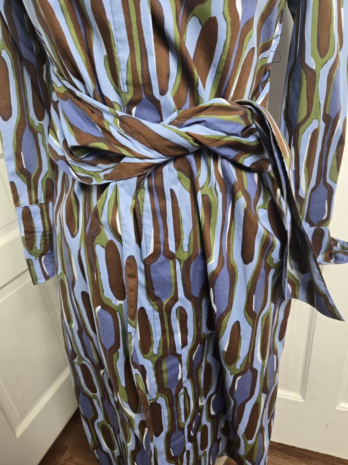 J. McLaughlin Orla Dress Size Small Blue, Brown And Green