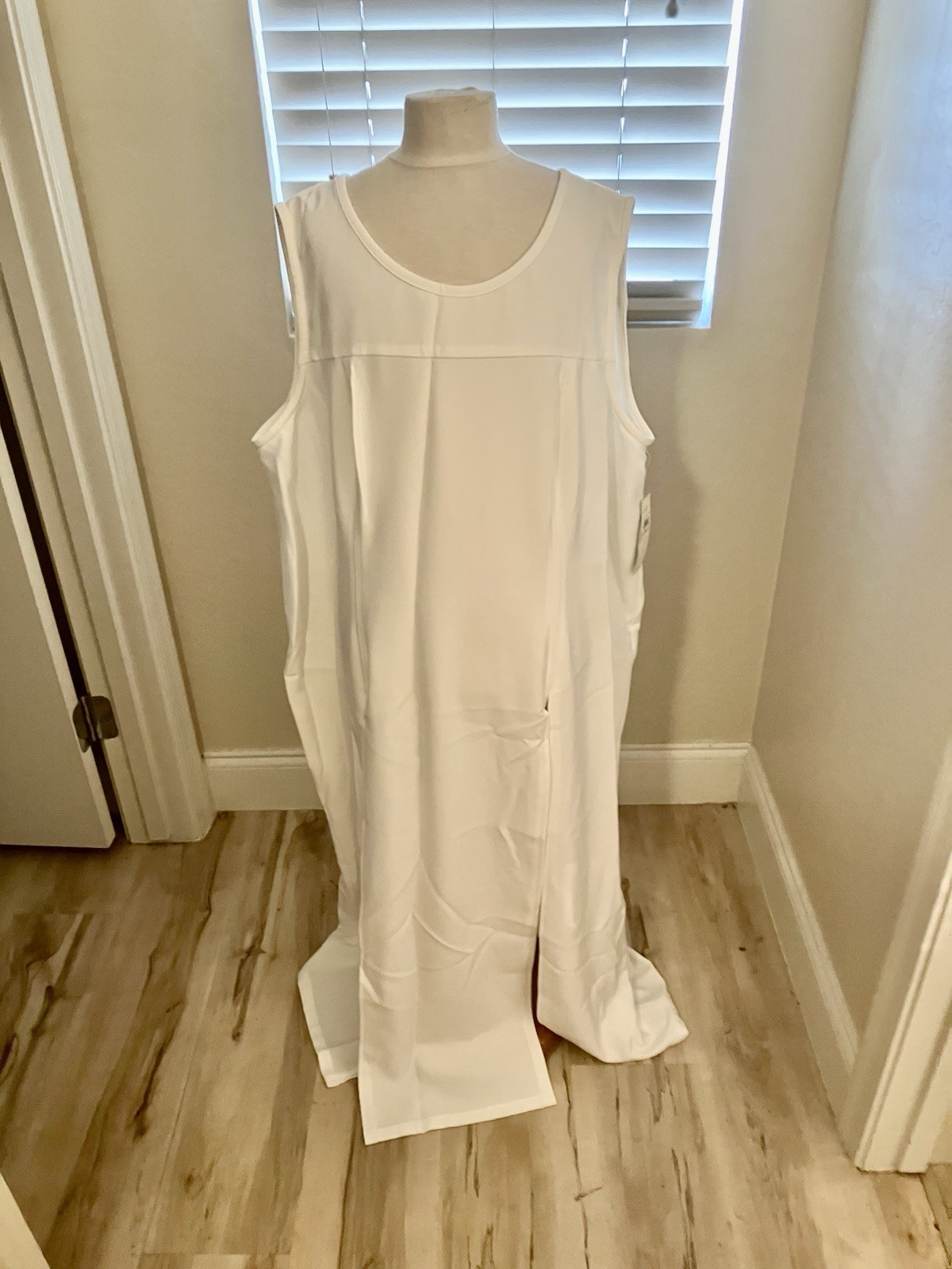 NWT Harper + Liv Barcelona Modern Snow White 2X Maxi Dress Summer Coastal