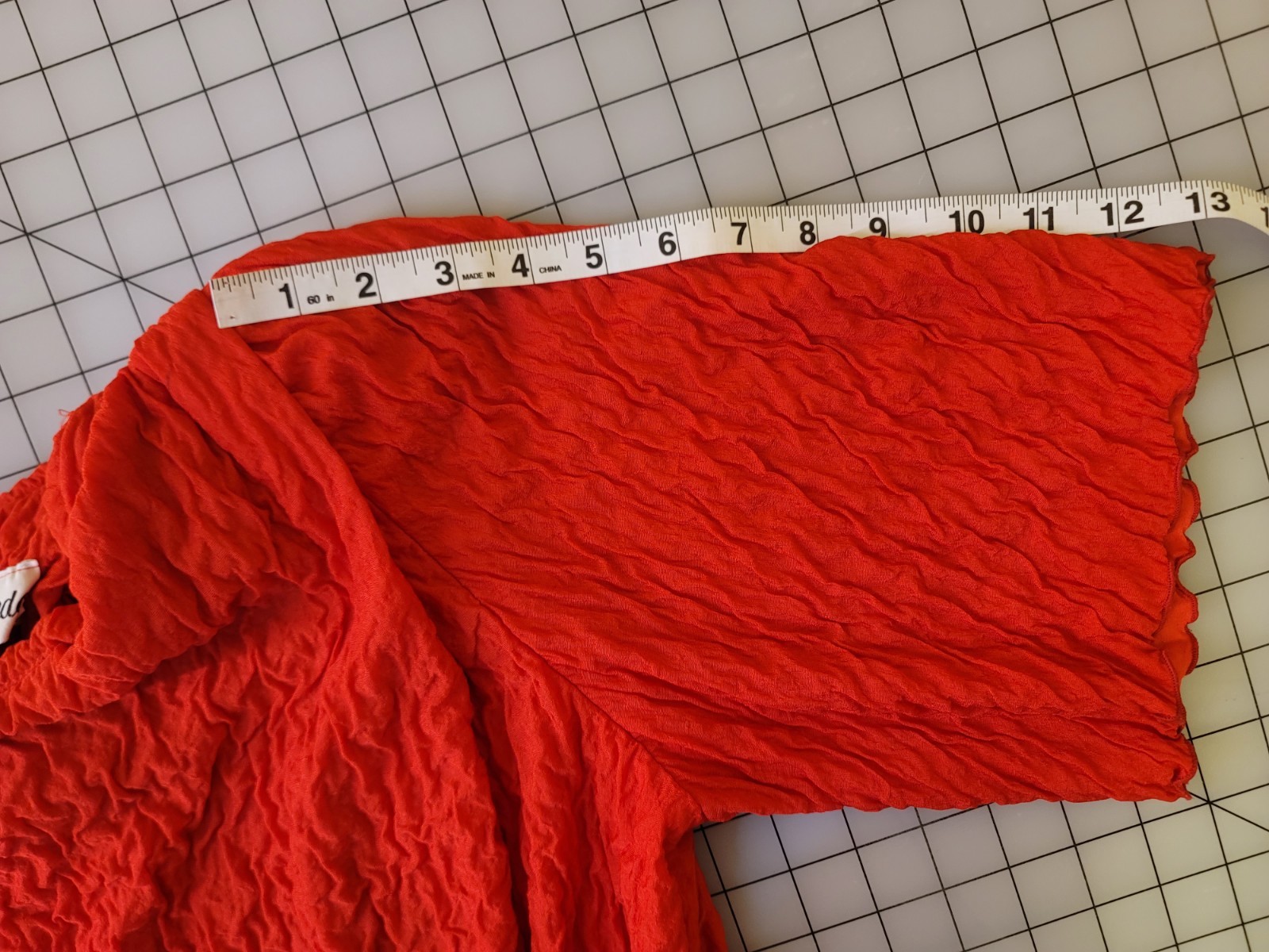 VTG Riccardo Crinkle Textured Two Piece Red Size 14.5 Large Dress Made in USA
