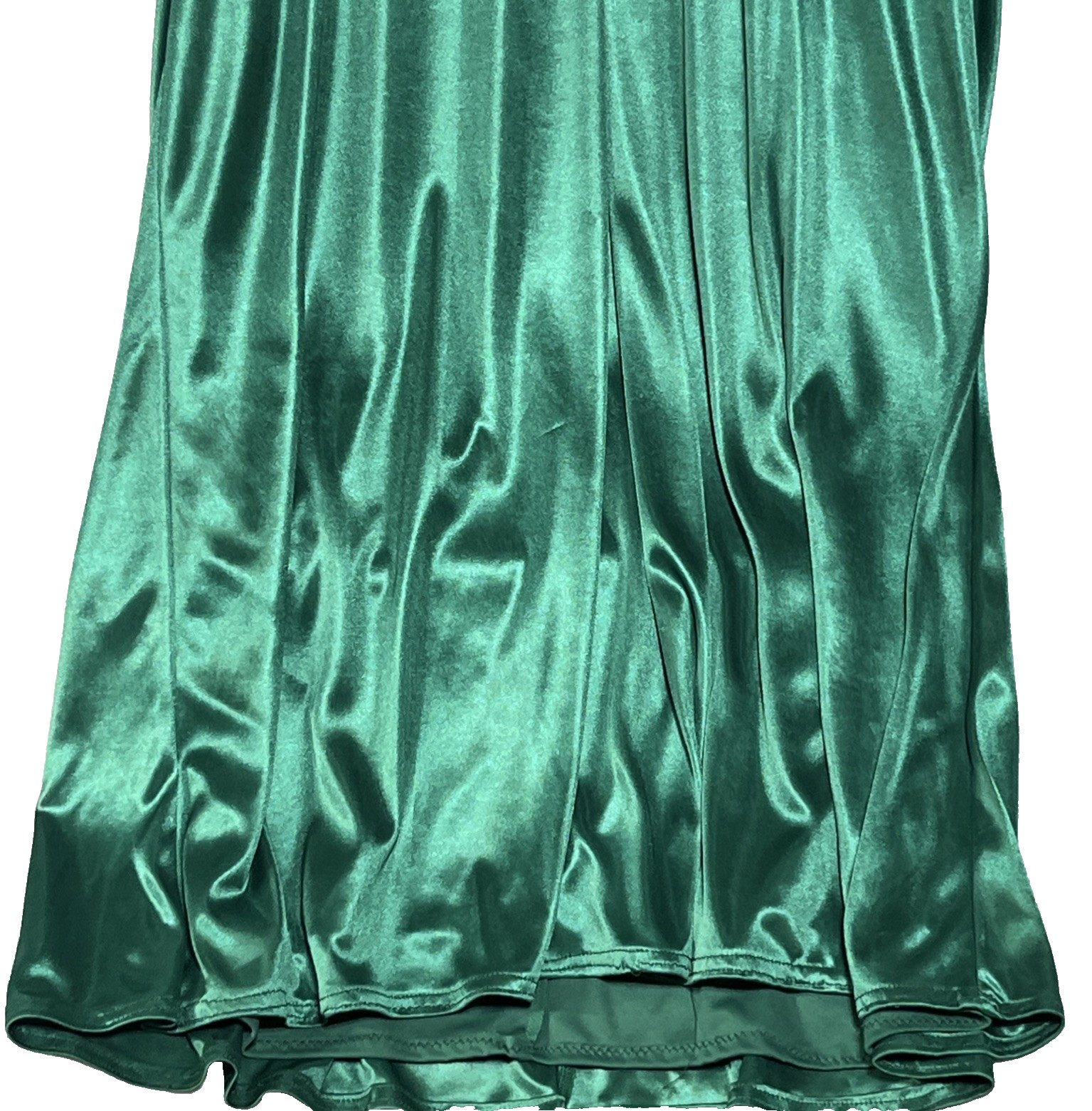 City Triangles Halter Gown S Emerald Green Sparkle Satin Fairy Mermaid Prom Y2K