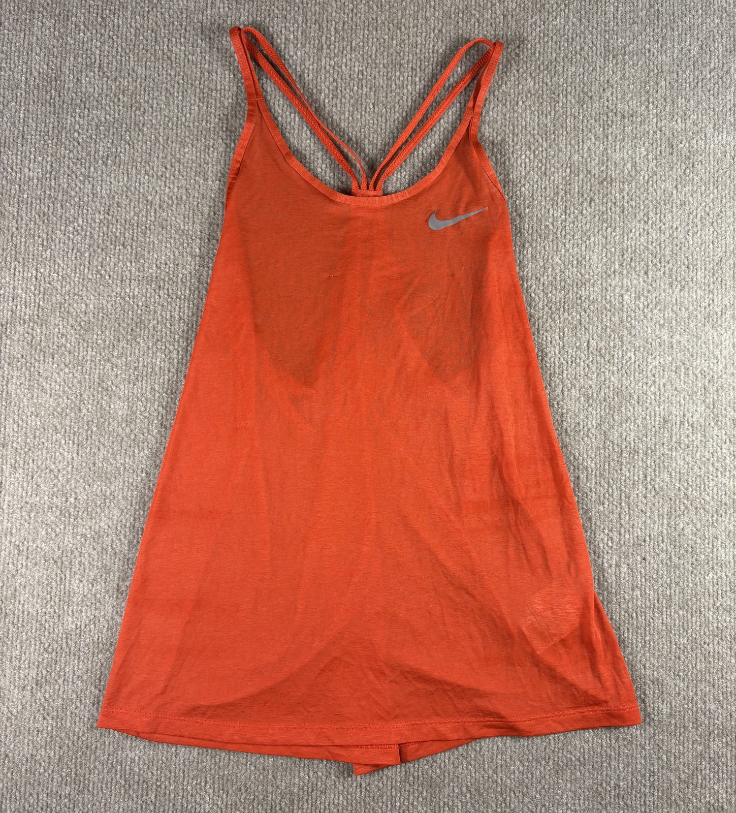 Nike Dress Womens Small Orange Dri-Fit Racerback Activewear Strappy Lightweight