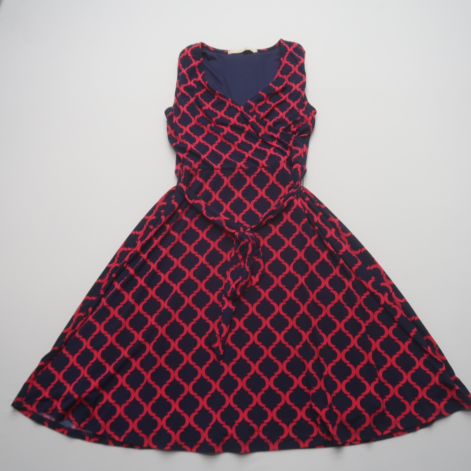 41 Hawthorne Faux Wrap Dress Size Medium Stretchy Knit Non Wrinkle Travel Mod