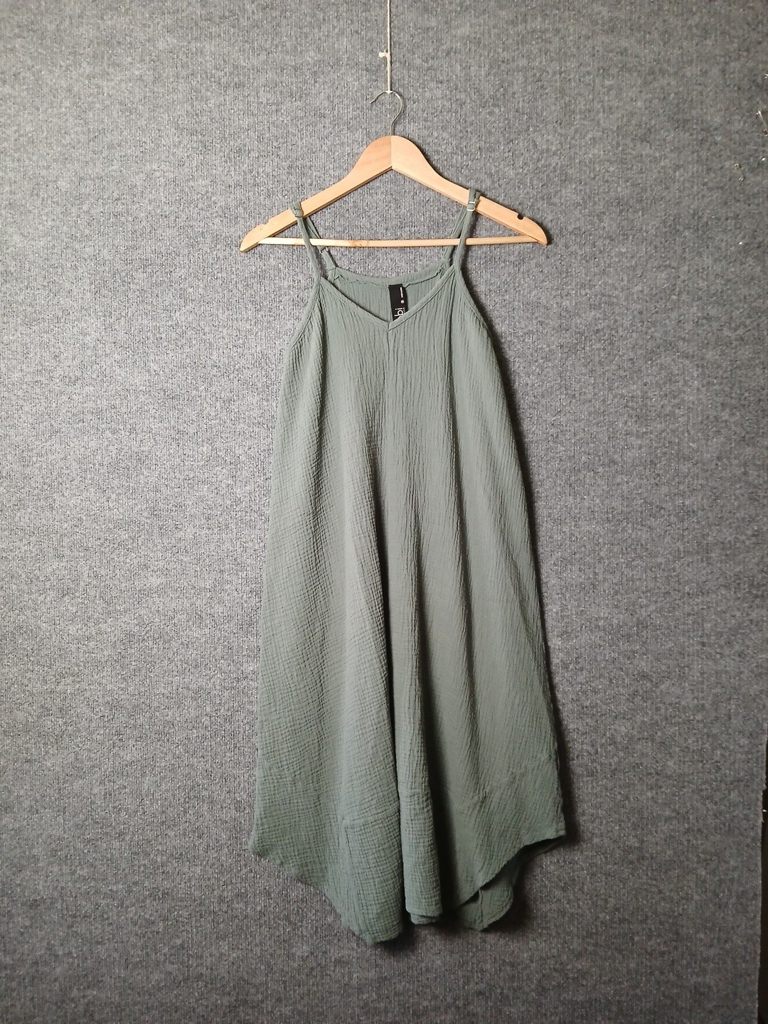 bobi Los Angeles S Green Cotton Gauze Maxi Dress Boho Chic Resort Beach Hippie