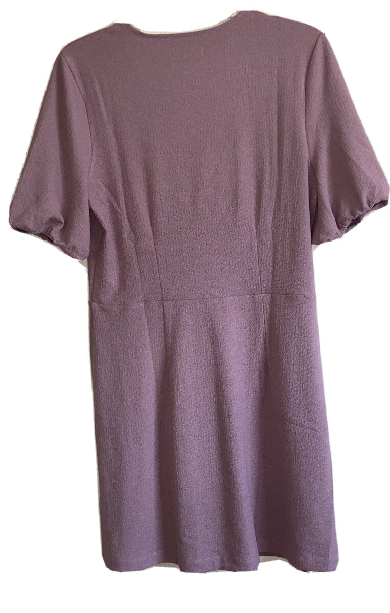 Madewell Dress Cross-Front Button Lilac Sheath Midi Normal Core Sz. L