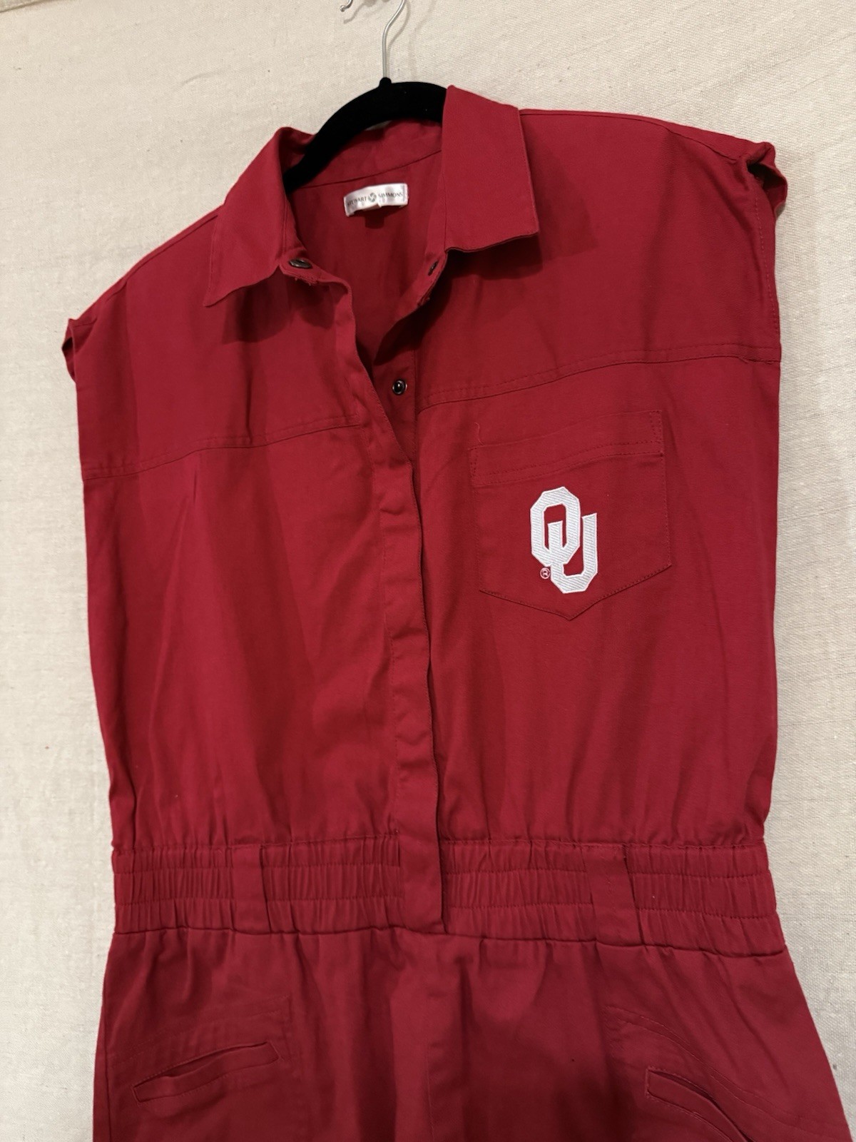Stewart Simmons Oklahoma Sooners Varsity Dress Crimson Size Large Sleeveless