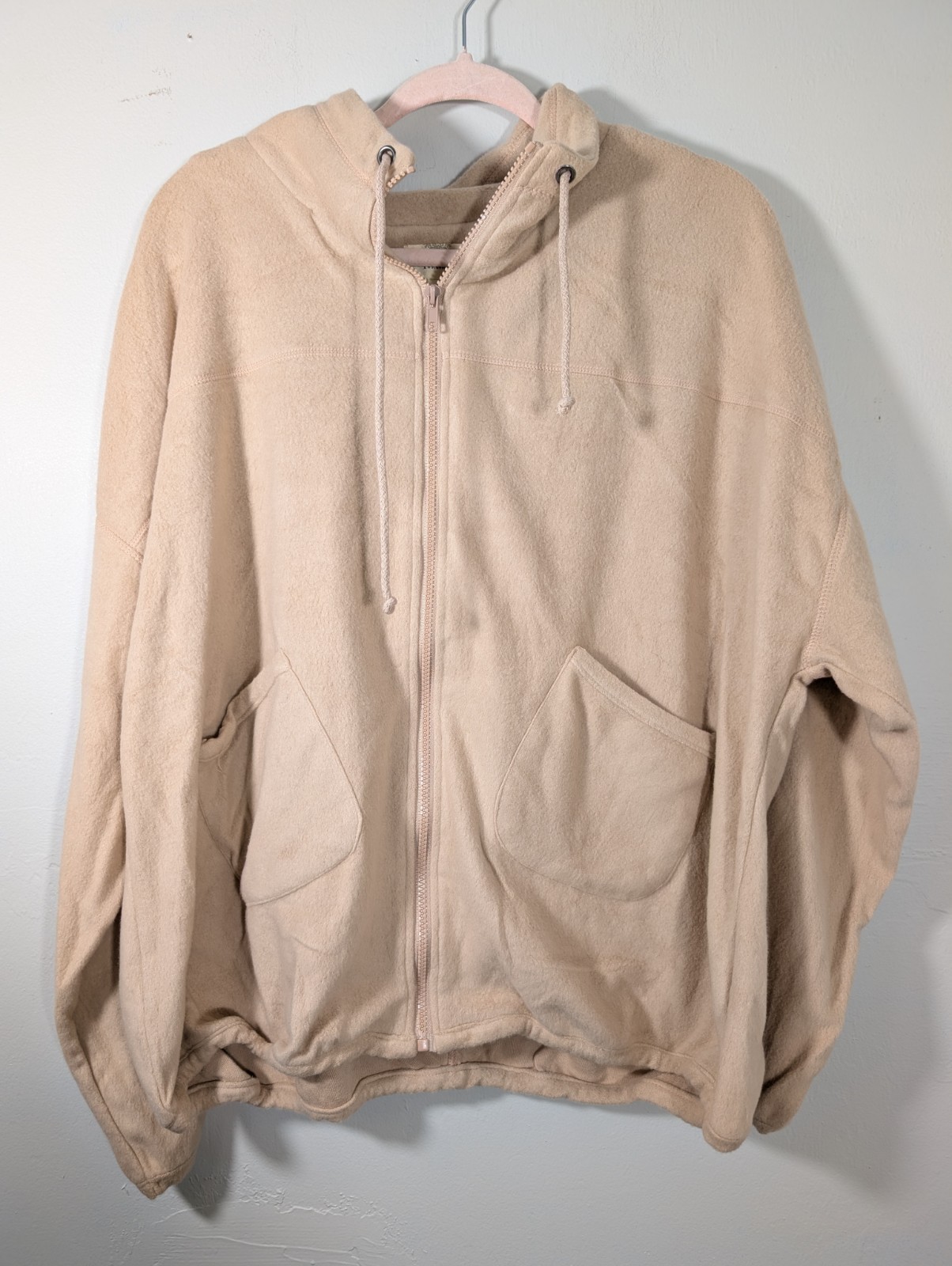 PERCH by Blu Pepper Pop Lus Size 2X Tan Zip Up Jacket